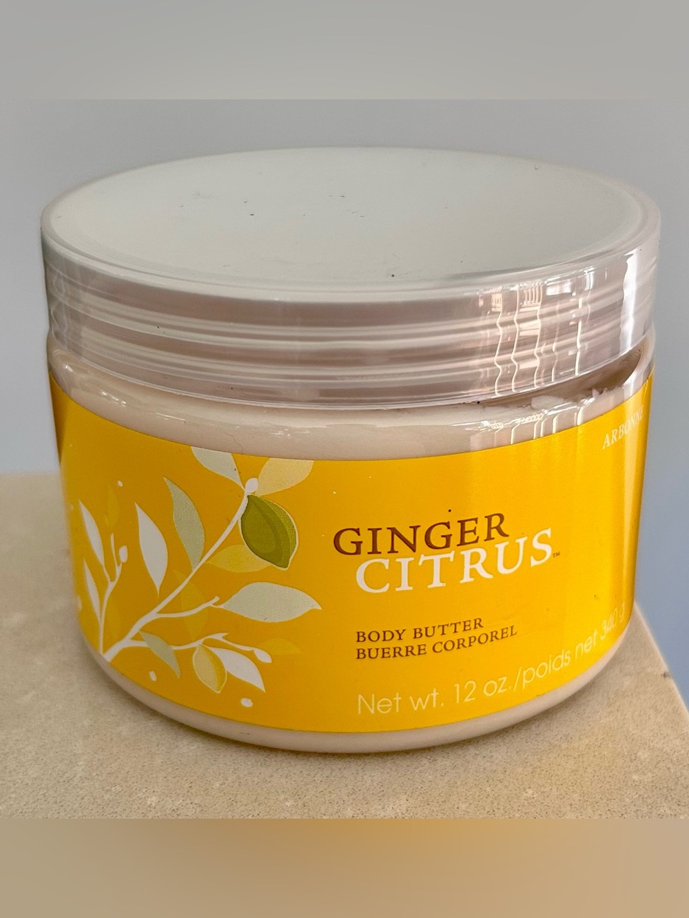 Arbonne Ginger Citrus Body Butter - Scented Skin Moisturizer 12oz